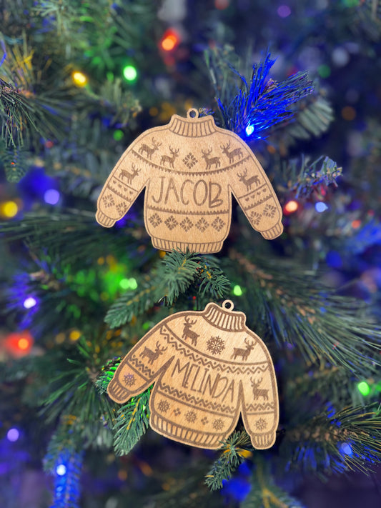 Wooden Ornament Custom Name